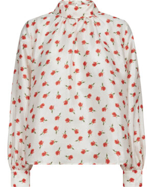 2067 Flat Textured Poly, Gathered Long Sleeve Top