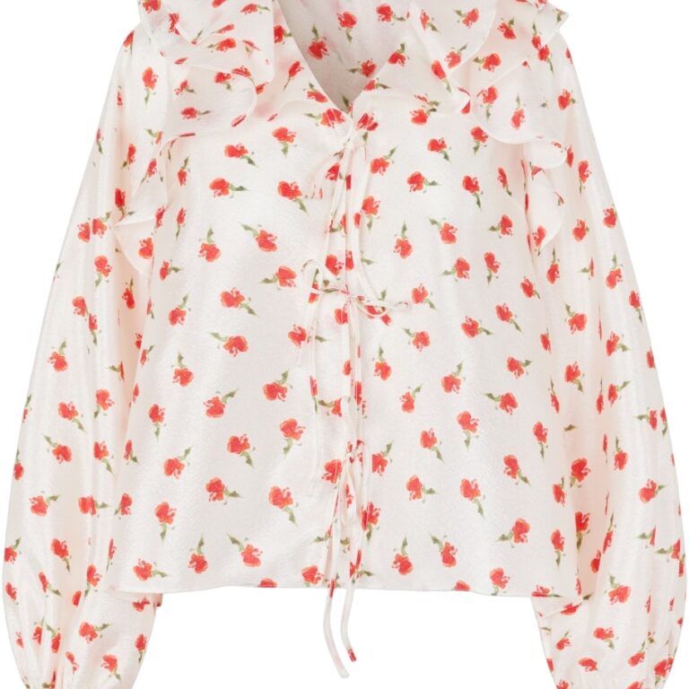 2067 Flat Textured Poly, Gathered Long Sleeve Top