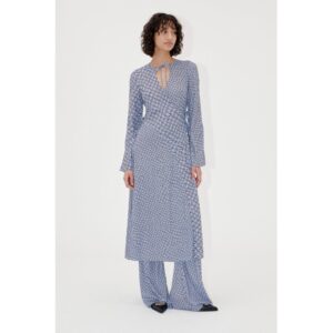 2245 Dry Jersey, Long Sleeve Wrap Tie Dress