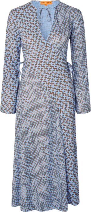 2245 Dry Jersey, Long Sleeve Wrap Tie Dress