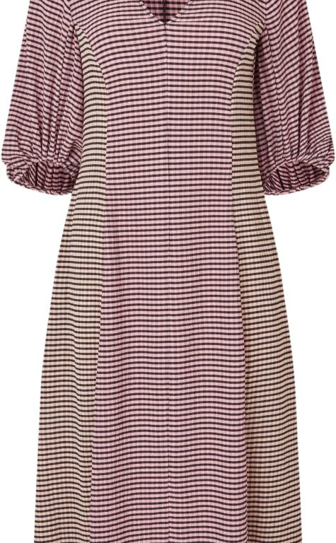 2247 Patchwork Jersey, Threequarter Sleeve Midi Dress