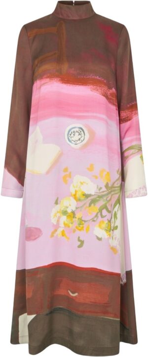 2263 Dry Viscose, Long Sleeve Midi Dress