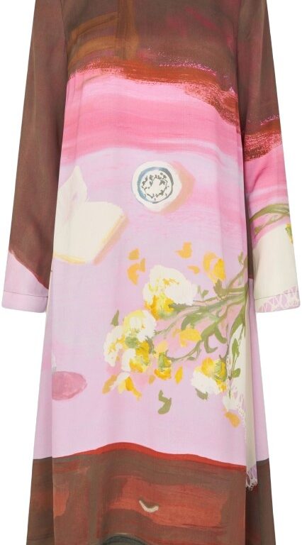 2263 Dry Viscose, Long Sleeve Midi Dress