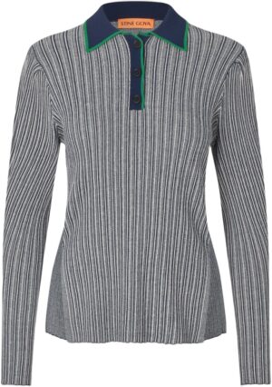 2356 Soft Rib, Long Sleeve Knit Polo