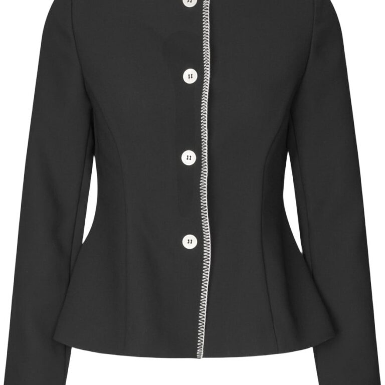 2360 Structured Crepe, Square Neckline Tailored Jacket