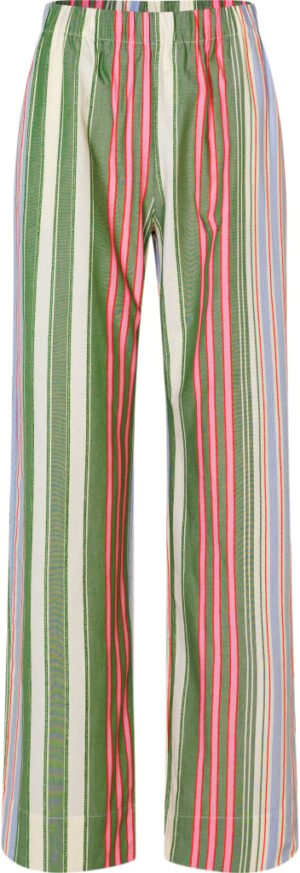 2363 Striped Cotton, Elasticated Long Pants