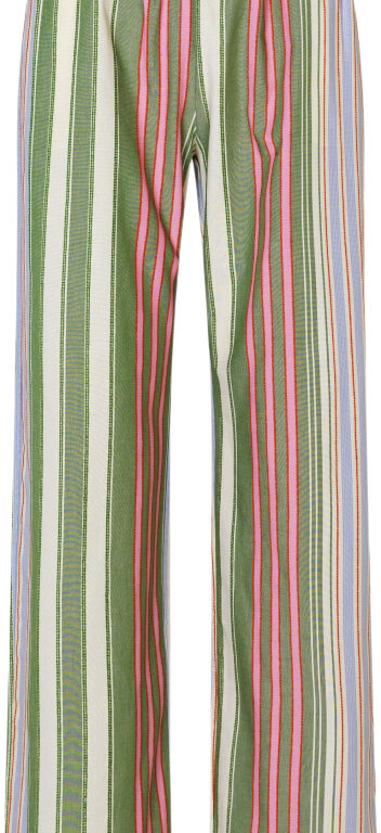 2363 Striped Cotton, Elasticated Long Pants