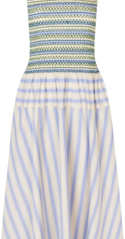 2367 Smocked Cotton, Smocked Gathered Tank Dress