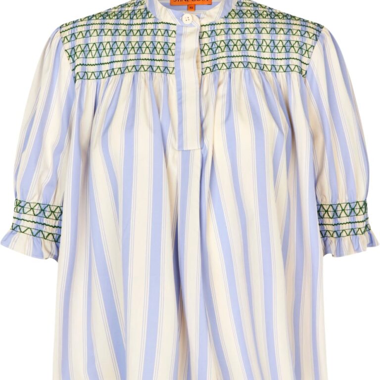 2367 Smocked Cotton, Smocked Gathered Top