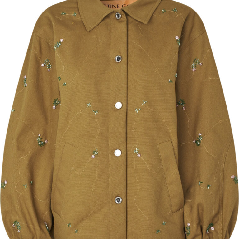 Stine Goya Beaded Embellished Canvas 2368 Oversized Utility Workwear Overgangsjakker