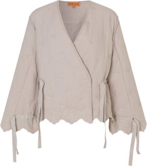 2388 Quilted Cotton, Gathered Tie Jacket