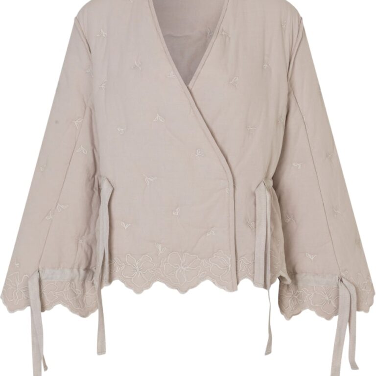 2388 Quilted Cotton, Gathered Tie Jacket