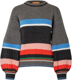 2421 Chunky Cotton Wool, Crewneck Chunky Sleeve Sweater