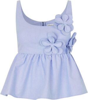 2464 Floral Shirting, Floral Peplum Top