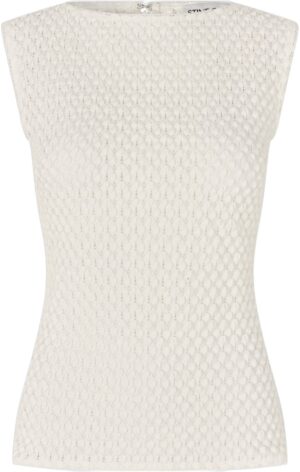 2479 Crochet Lace, Boatneck Tank Top