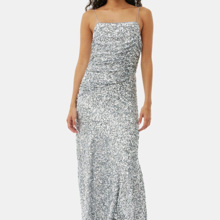 3D Sequins Long Slip Dress