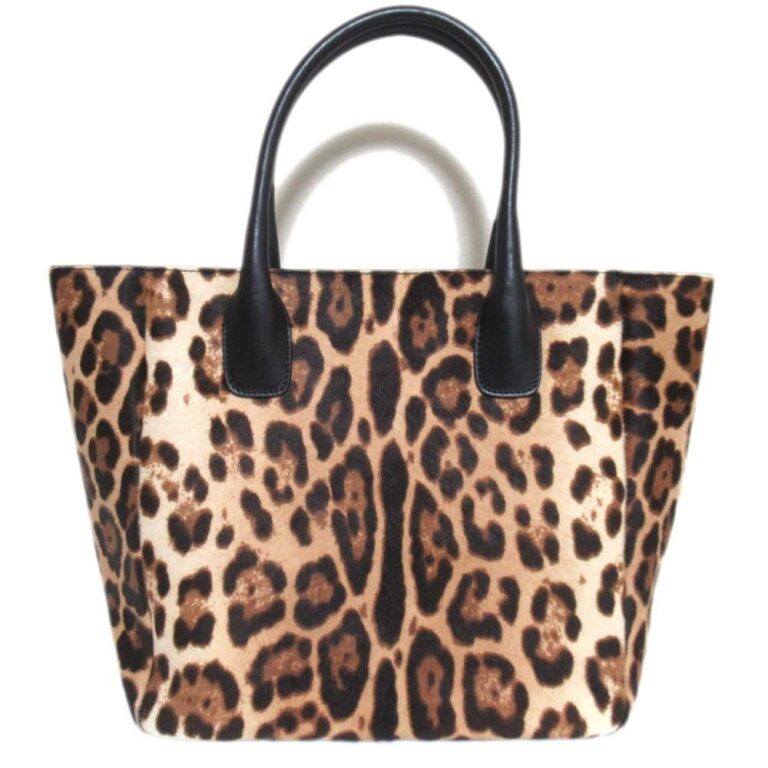 Dolce & Gabbana Vintage Animal Print Beige Totebags