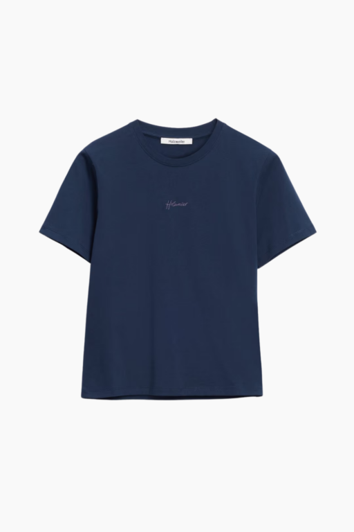 Anja Embroidery Tee - Navy - Holzweiler
