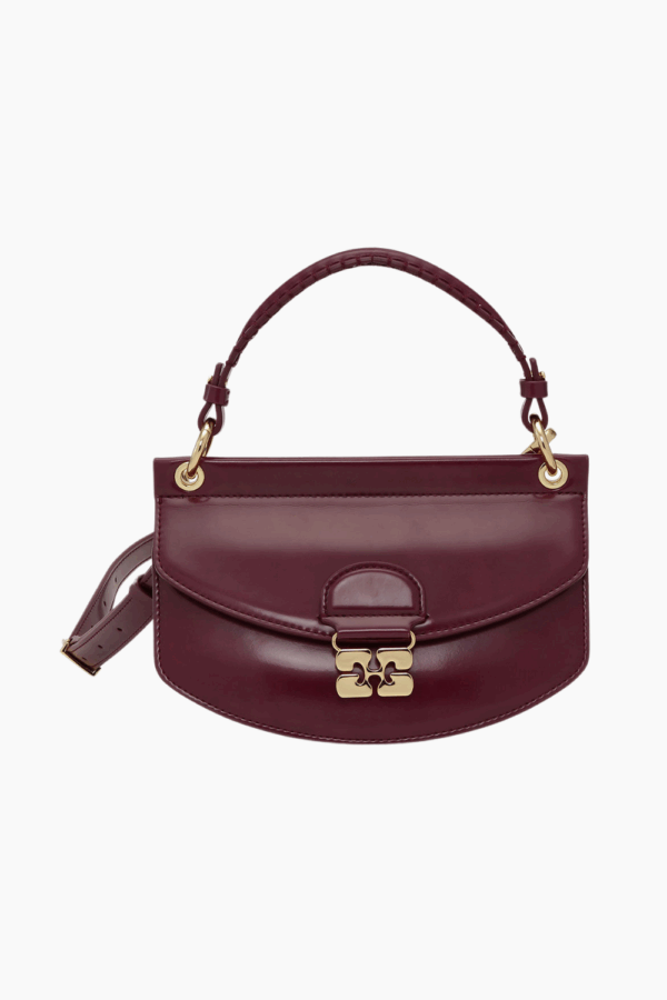 Apo-G Bag Mini Top Handle Box A6908 - Tawny Port - GANNI - Bordeaux One Size