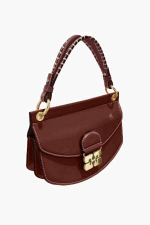 Apo-G Bag Mini Top Handle Box A6908 - Tawny Port - GANNI - Bordeaux One Size