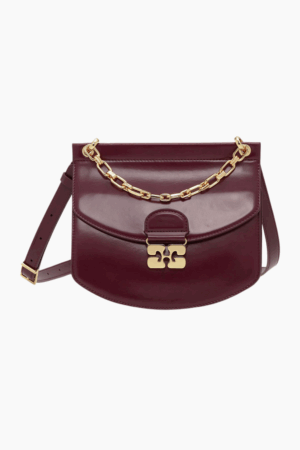 Apo-G Bag Small Box Chain A6744 - Tawny Port - GANNI - Bordeaux One Size