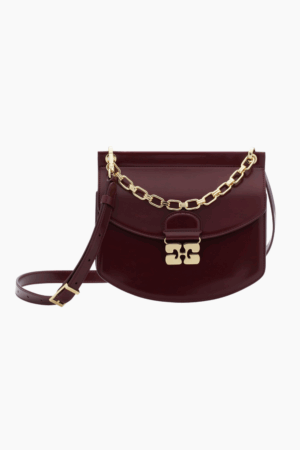 Apo-G Bag Small Box Chain A6744 - Tawny Port - GANNI - Bordeaux One Size