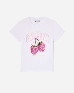 Baby Fit T-shirt Raspberry - Bright White