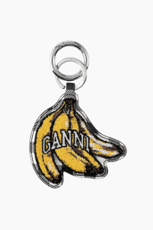 Banana Keyring Velvet A6812 - Black - GANNI - Gul One Size