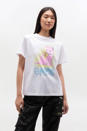 Basic Cotton Jersey Neon Kitty Tsh