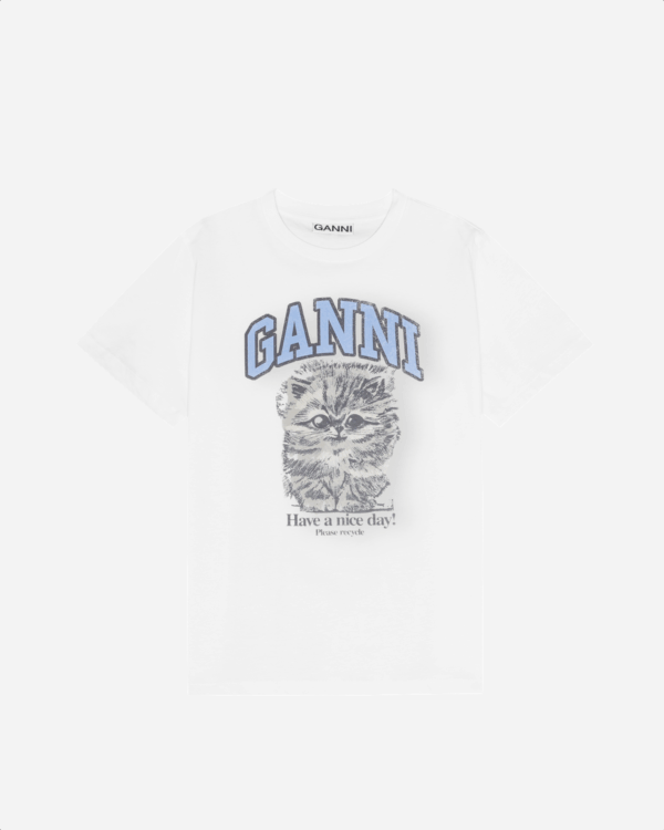 Basic Jersey Kitty Margot Relaxed T-shirt - Bright White