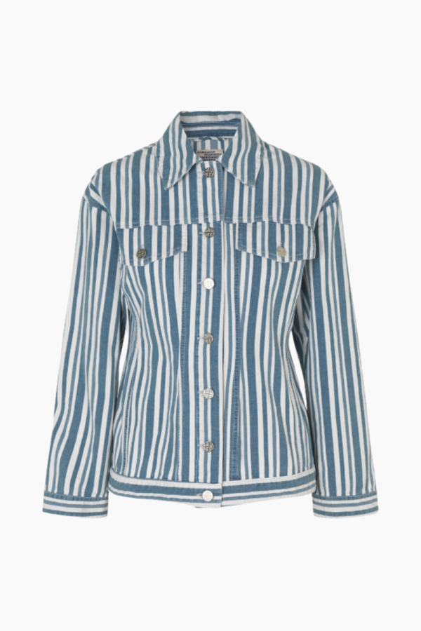 Billie Jacket - Striped Spring Denim - Baum und Pferdgarten - Stribet XS