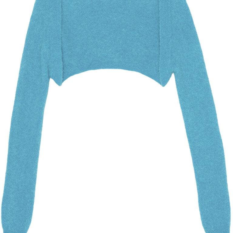 Blue Brushed Alpaca Bolero