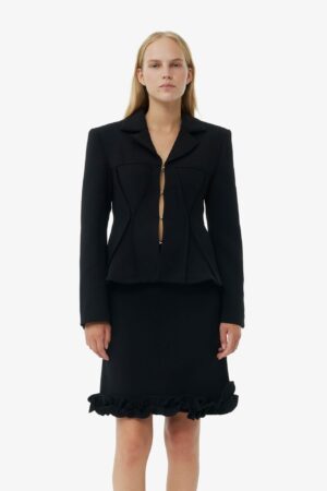 Bonded Crepe Fitted Blazer