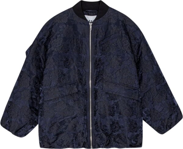 Botanical Jacquard Bomber Jacket