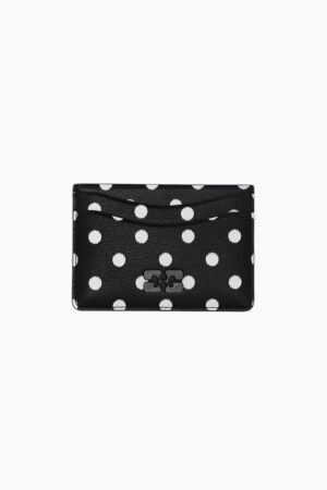 Bou Card Holder Printed B3010086 - Black - GANNI - Mønstret One Size