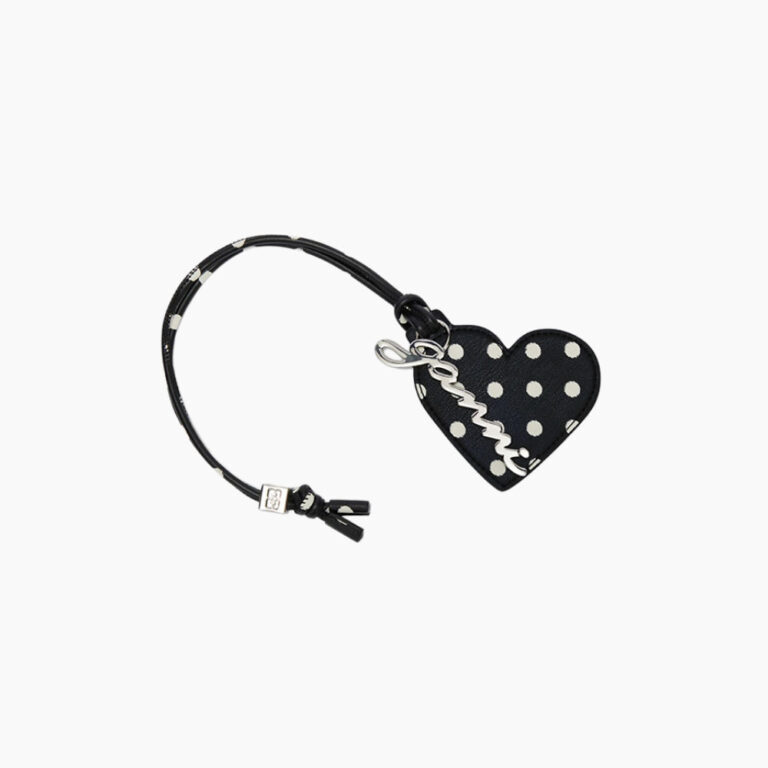 Bou Heart Mirror Printed B3010036 - Black - GANNI - Mønstret One Size