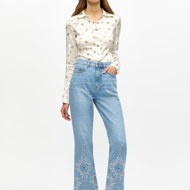 Broderie Anglaise Denim Betzy Cropp