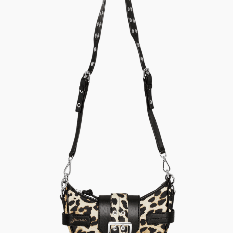 Bucky Bag Small Crossbody Nylon Print A6531 - Leopard - GANNI - Leopard One Size