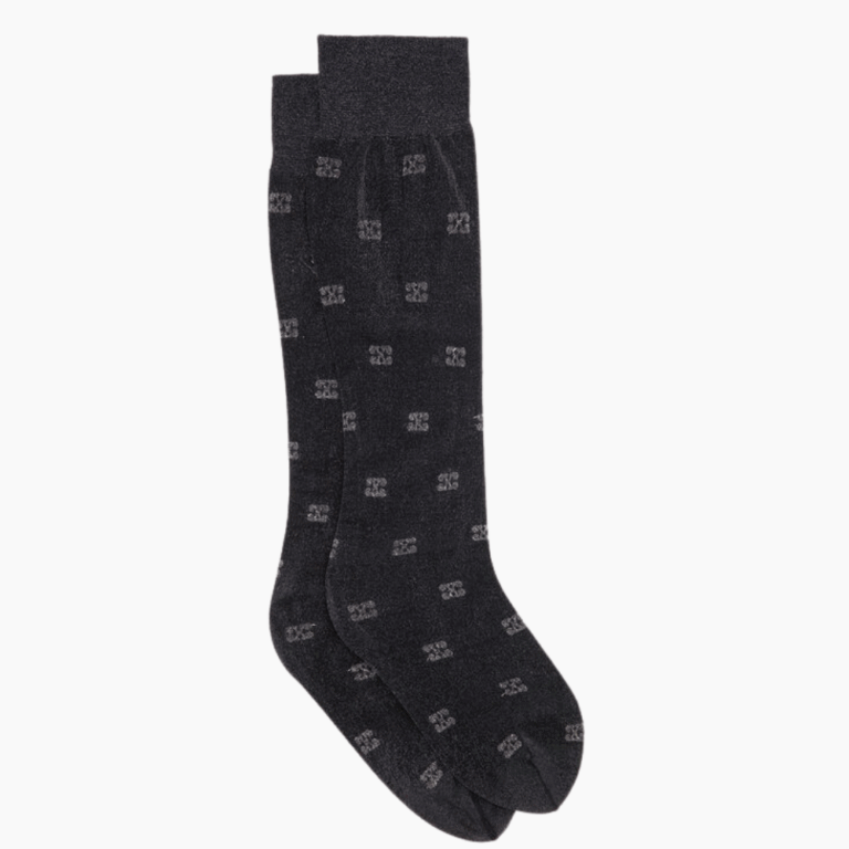 Butterfly Lace Socks Glitter A6297 - Black - GANNI - Sort M/L