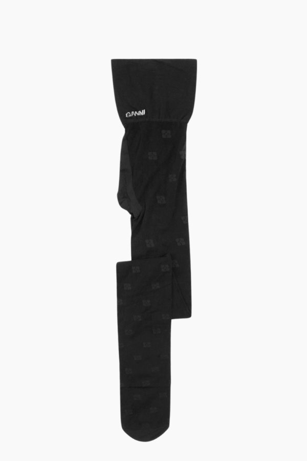 Butterfly Lace Tight Black A5545 - Black - GANNI - Sort M