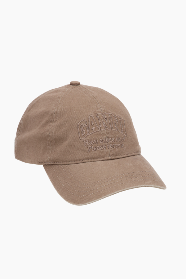 Cap Hat Patch A5860 - Shitake - GANNI - Brun One Size