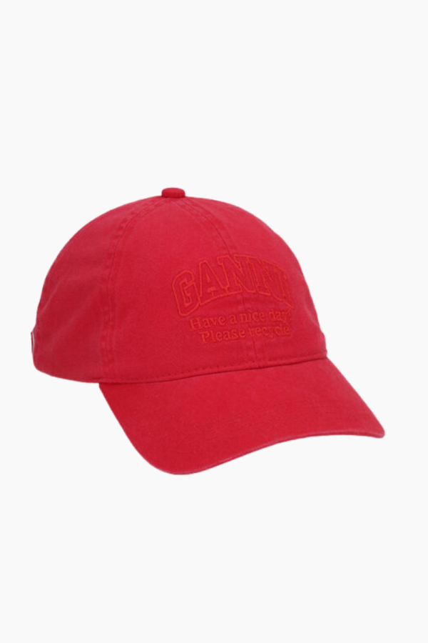 Cap Hat Patch A5886 - Barbados Cherry - GANNI - Rød One Size