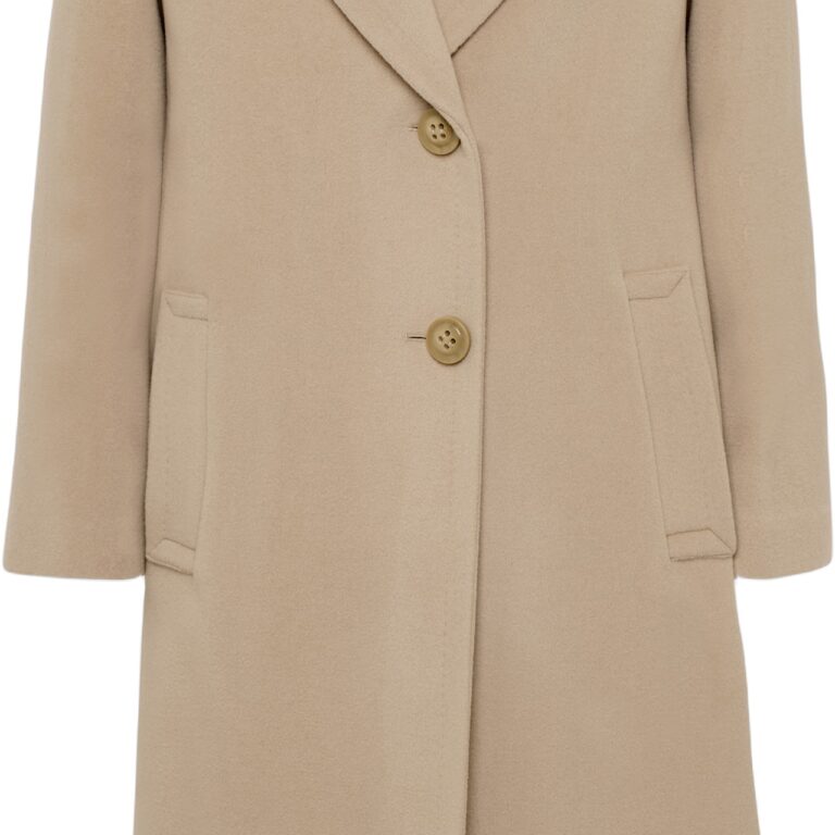 Sand Cashmere Max Drap Coat Clareta (85% uld, 15% kasjmir) Frakker