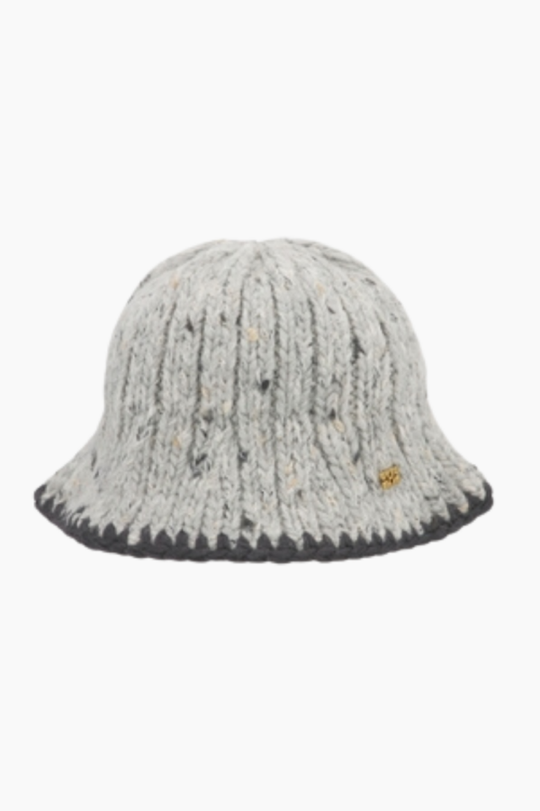 Chunky Marled Handknit Bucket Hat A6304 - Paloma Melange - GANNI - Grå One Size