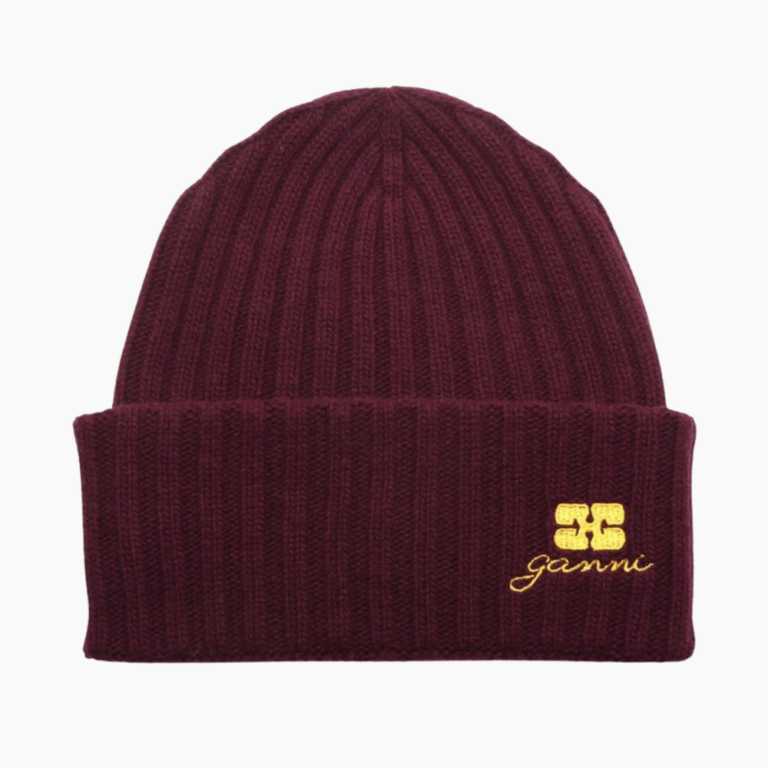 Core Future Wool Knit Bennie A6930 - Burgundy - GANNI - Bordeaux One Size