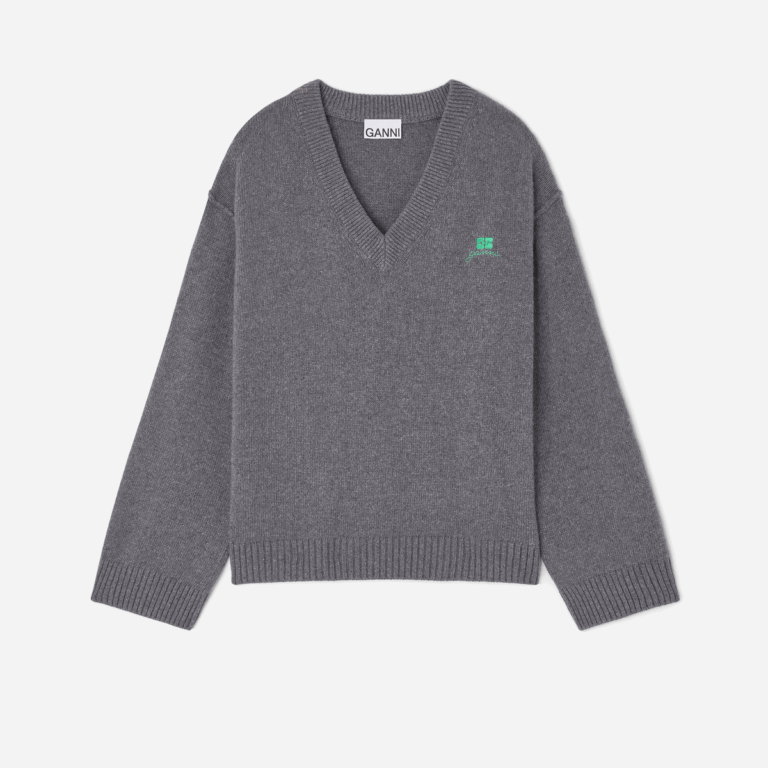 Core Future Wool Mix V-neck - Charcoal Grey