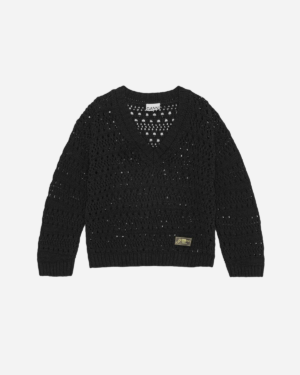 Cotton Mix V-neck - Black