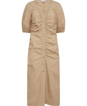 Cotton Poplin Gathered Openneck Ma