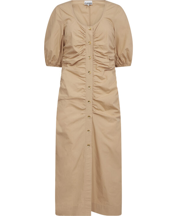 Cotton Poplin Gathered Openneck Ma