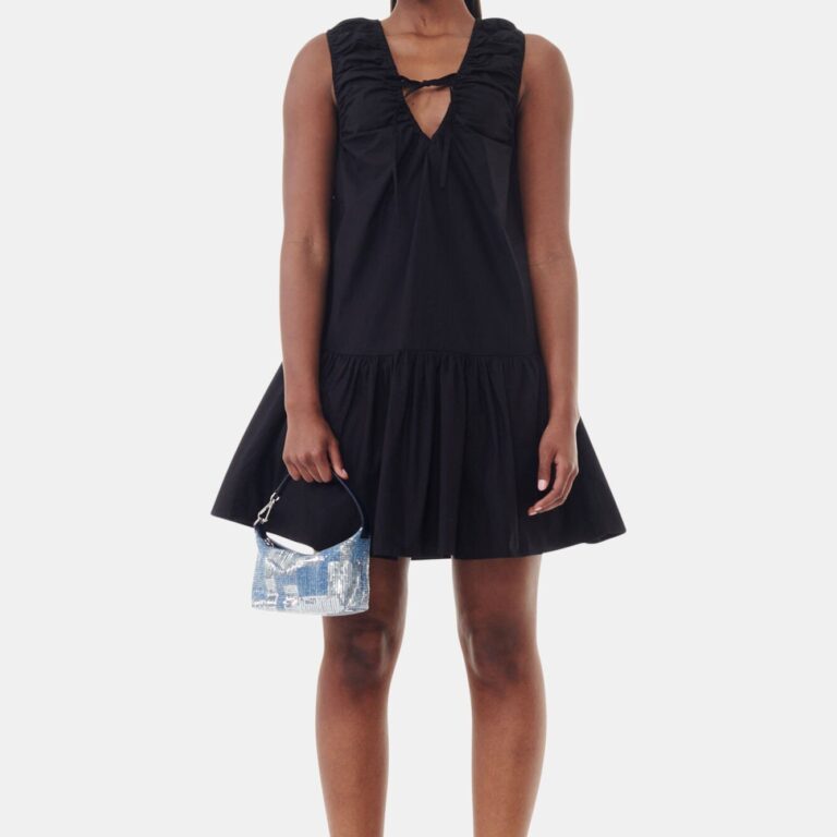 Cotton Poplin Mini Dress